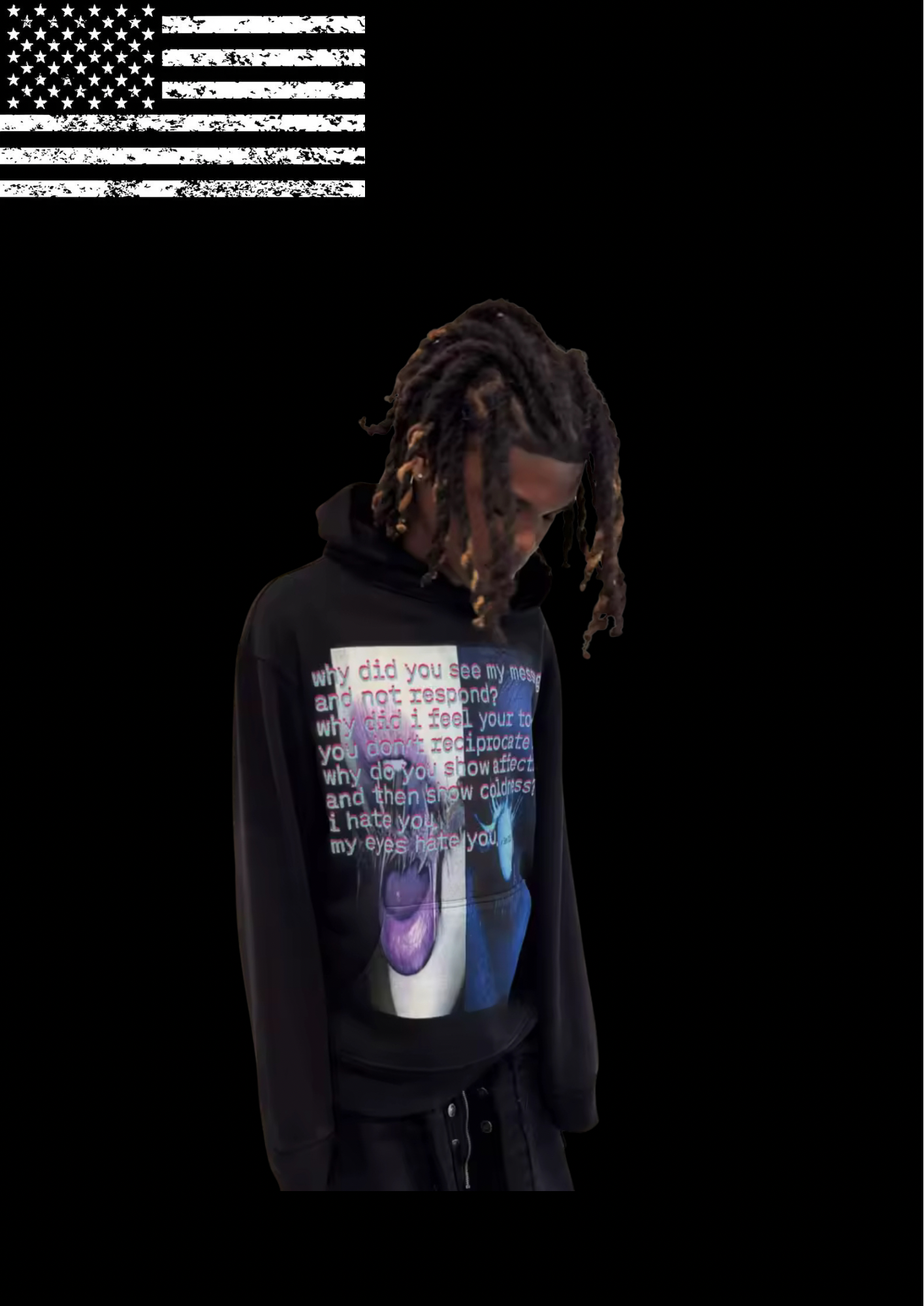 BRXKEN MESSAGES’ HOODIE 𖦏