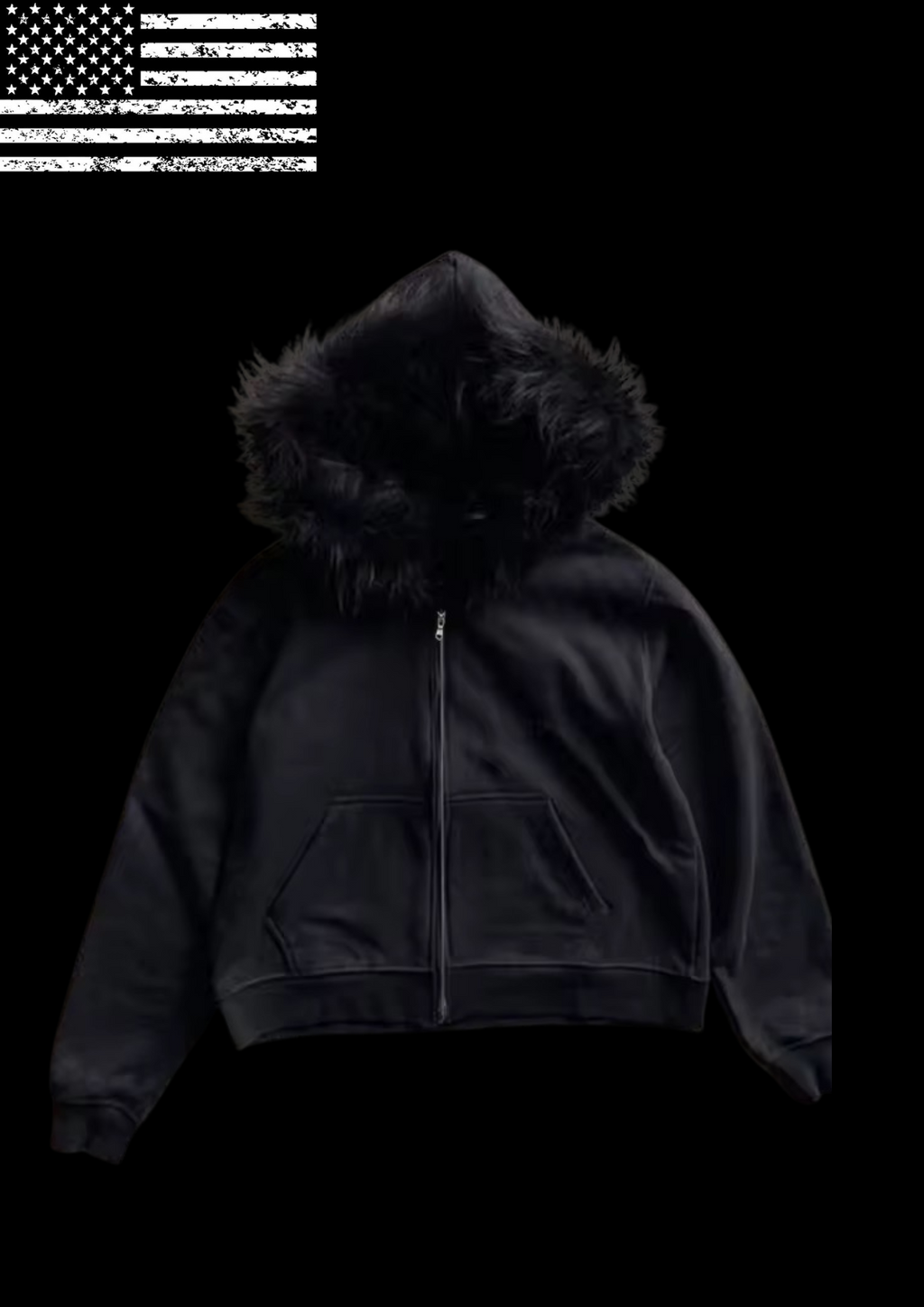 BLXCK FUR’ HOODIE 𖦏