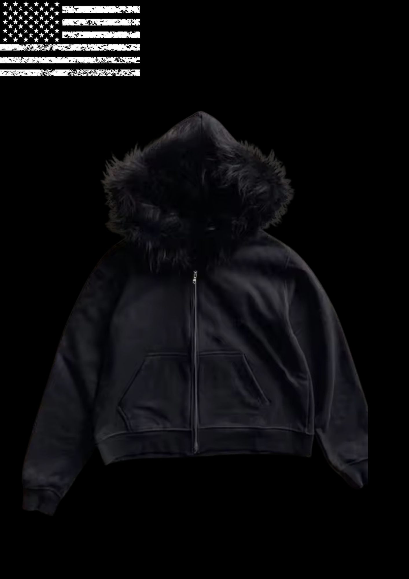 BLXCK FUR’ HOODIE 𖦏