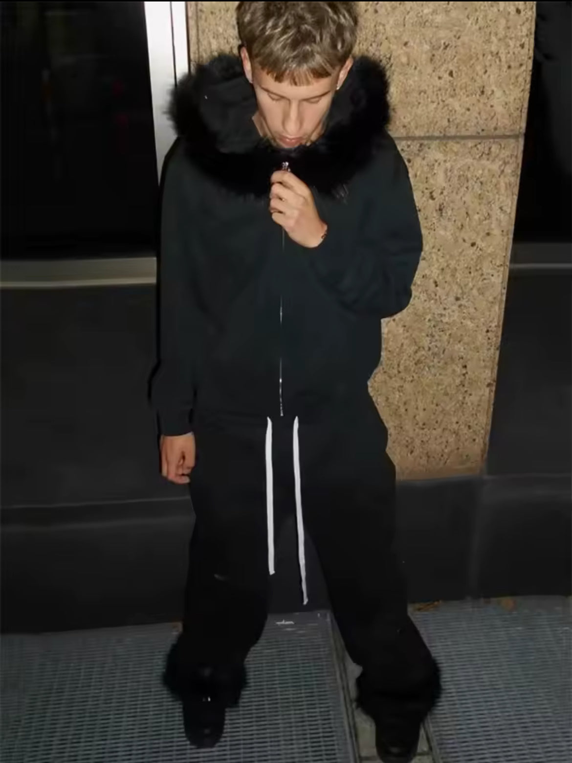 BLXCK FUR’ HOODIE 𖦏