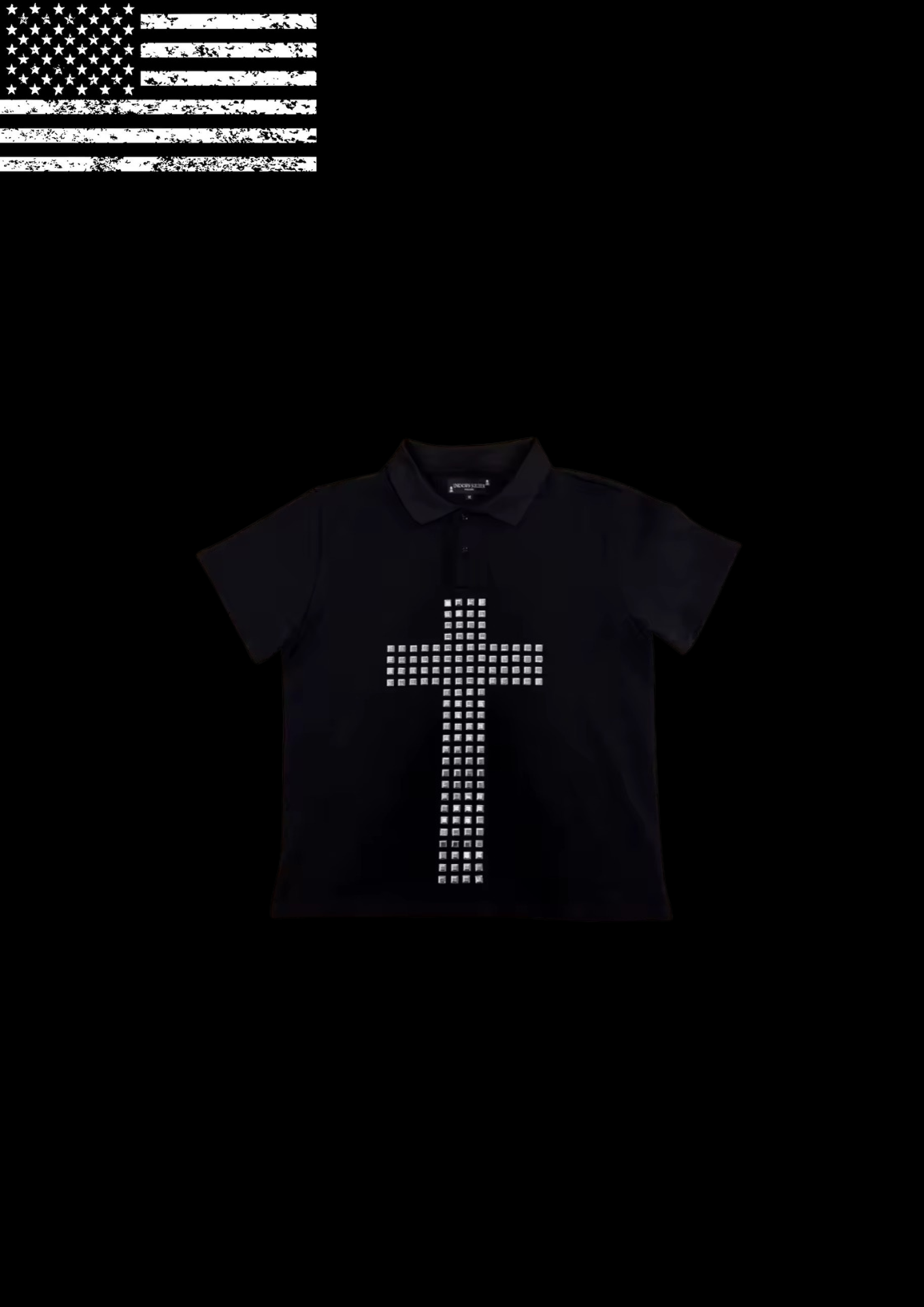 STUDDED CROSS’ TEE 𖦏