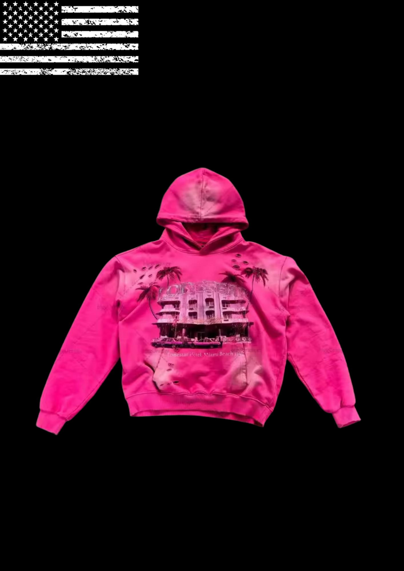 ALONE IN MIAMI’ HOODIE 𖦏