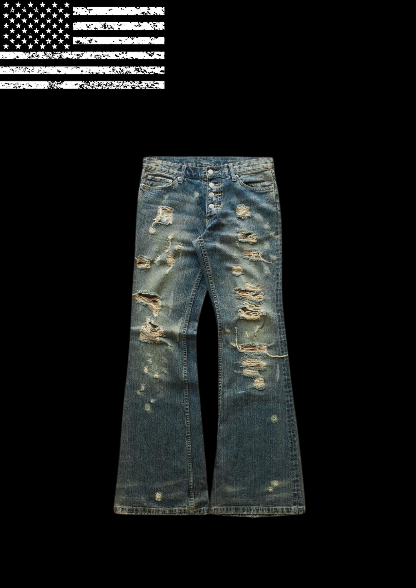 DIRTY FLARES’ JEANS 𖦏