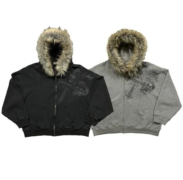 Bluza z Futrem Y2K
