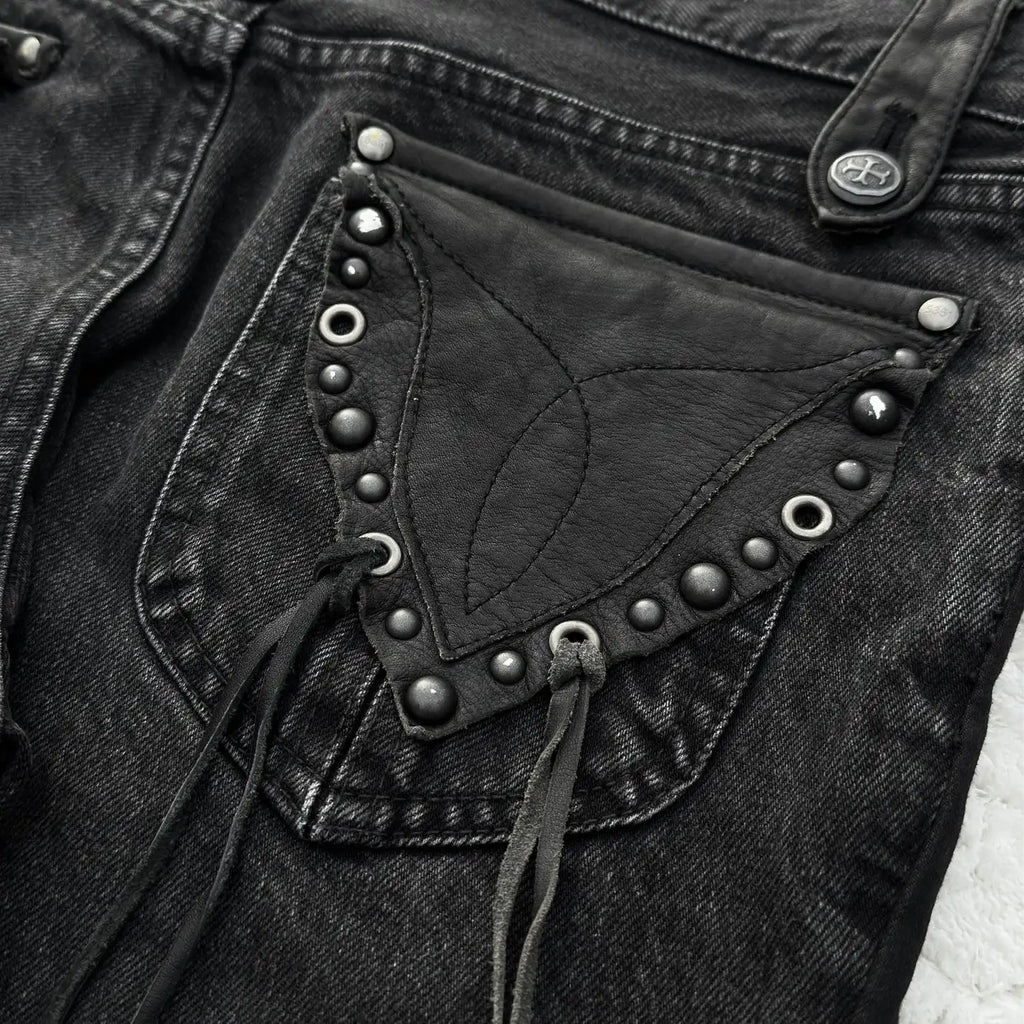 Czarne Flared Jeans Y2K