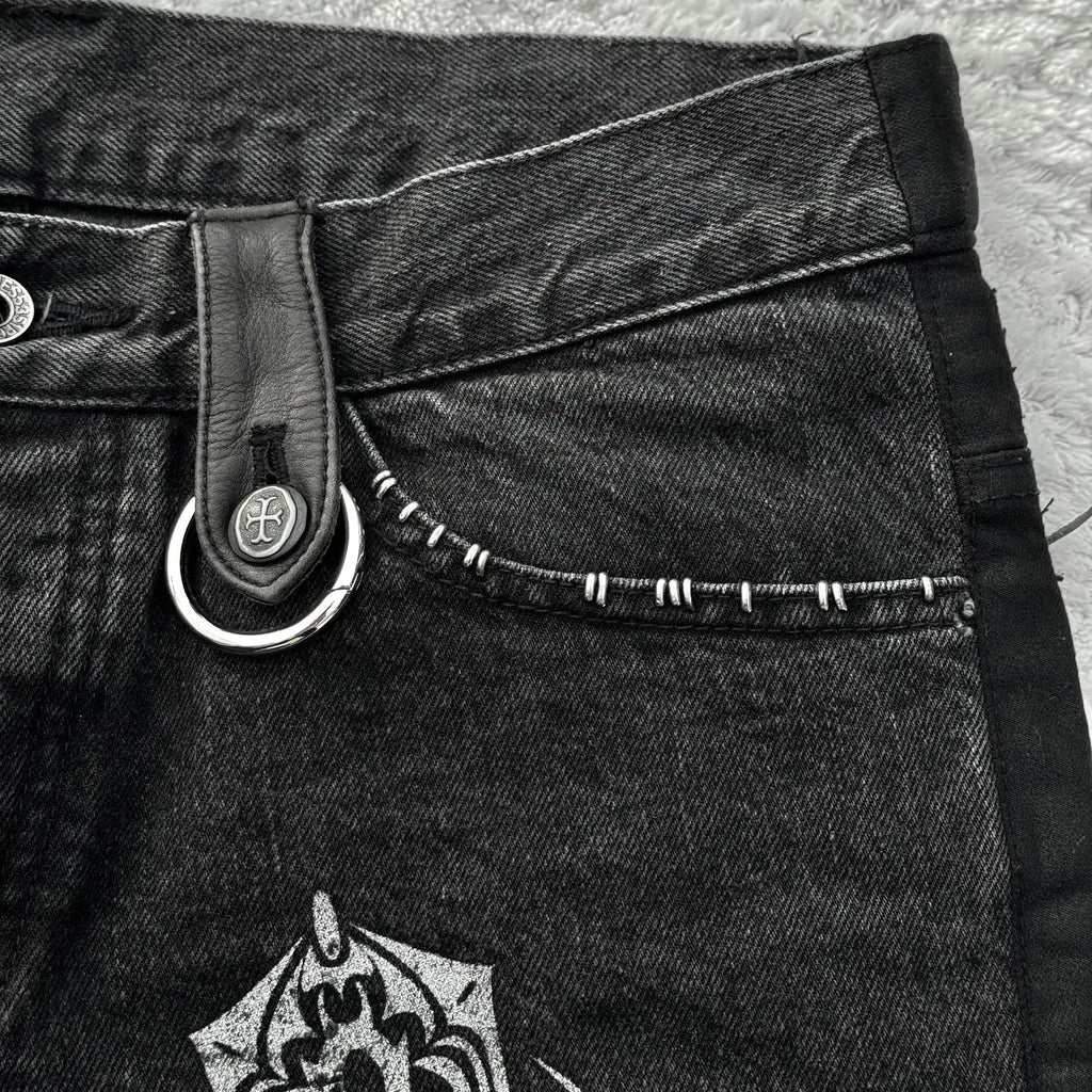 Czarne Flared Jeans Y2K