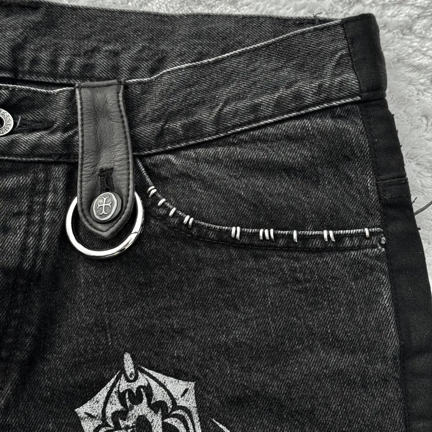 Czarne Flared Jeans Y2K