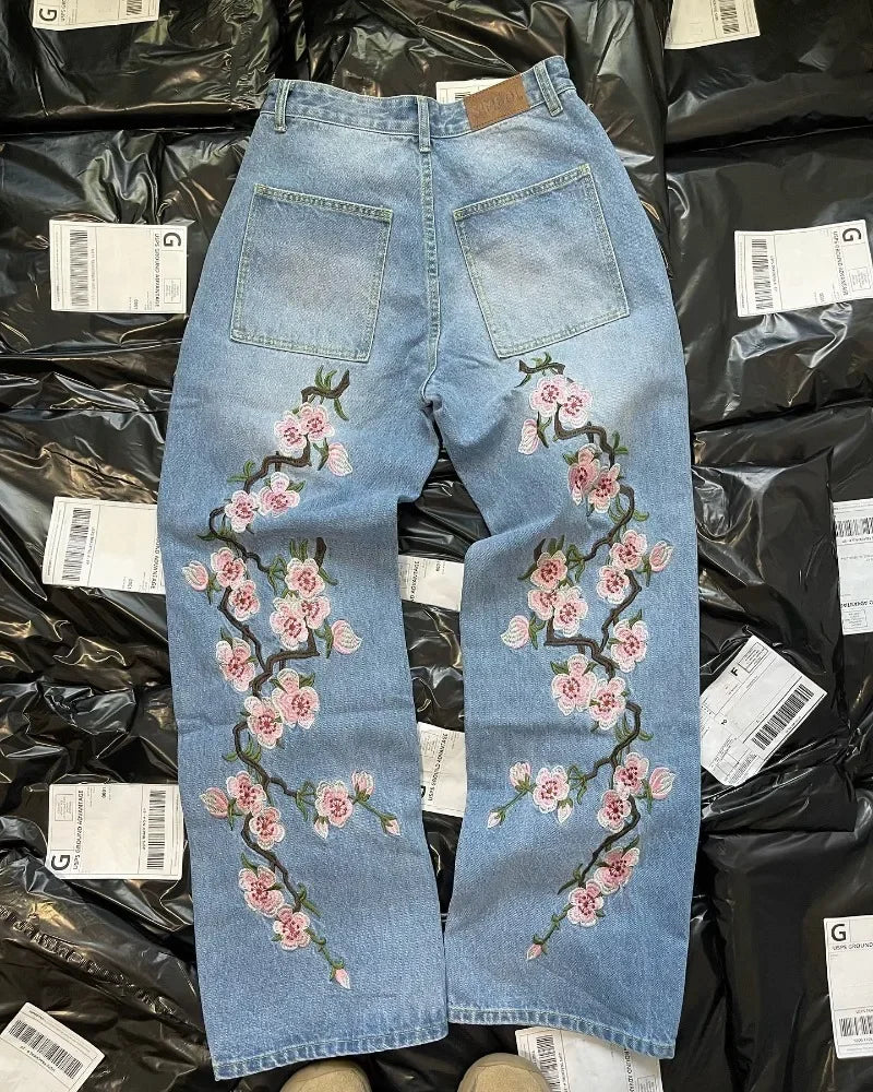 Baggy Jeans Y2K Cherry