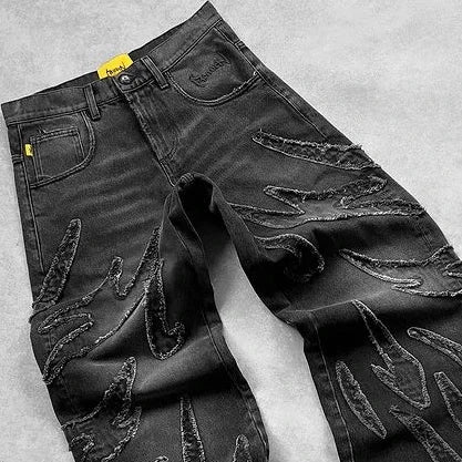Czarne Baggy Jeans Y2K