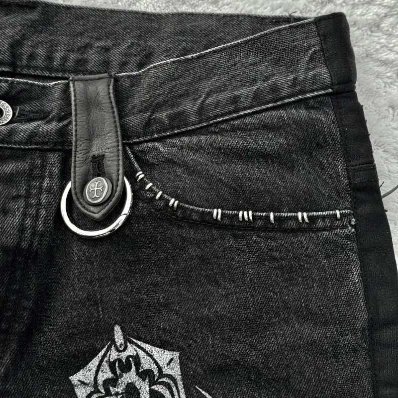 Czarne Flared Jeans Y2K
