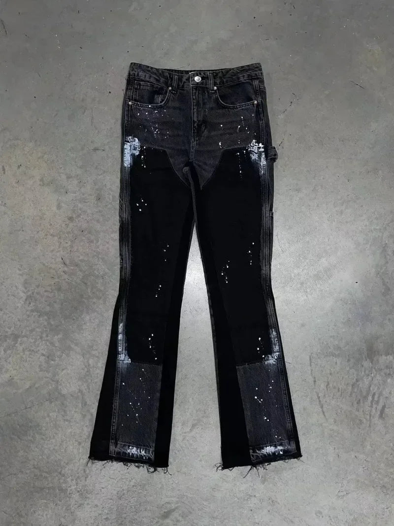 Męskie Flared Jeans Streetwear