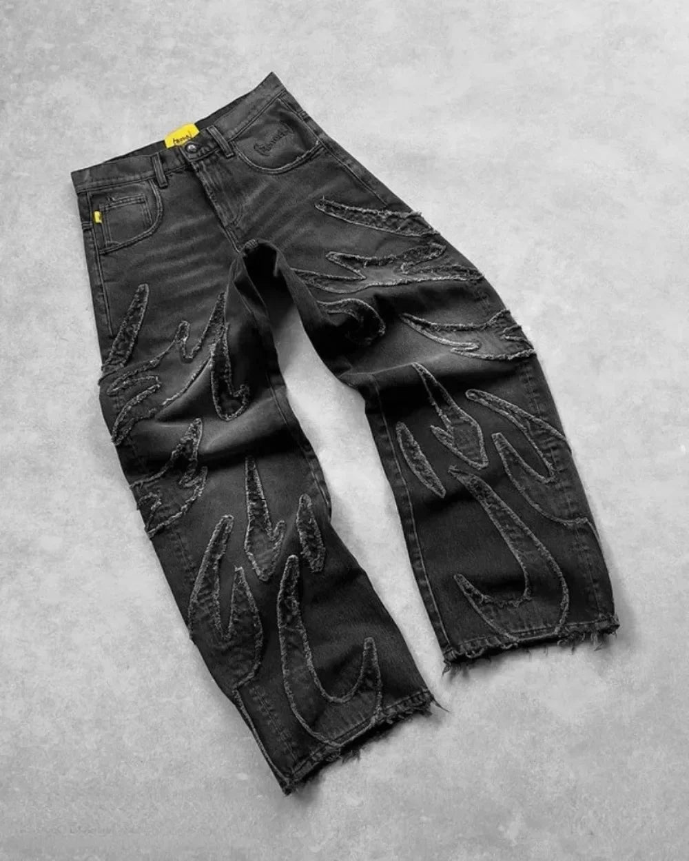Czarne Baggy Jeans Y2K