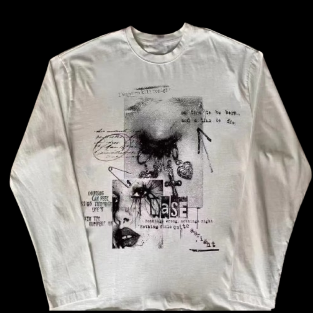 Y2K Biały Longsleeve